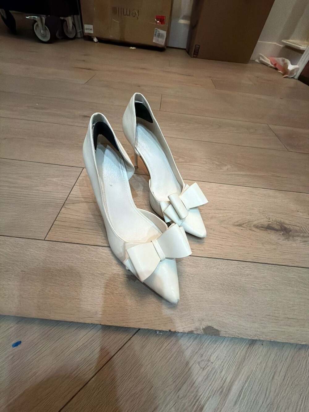 ZBY Women's Pointed Toe Stiletto Pumps‎ with Bow Accent
